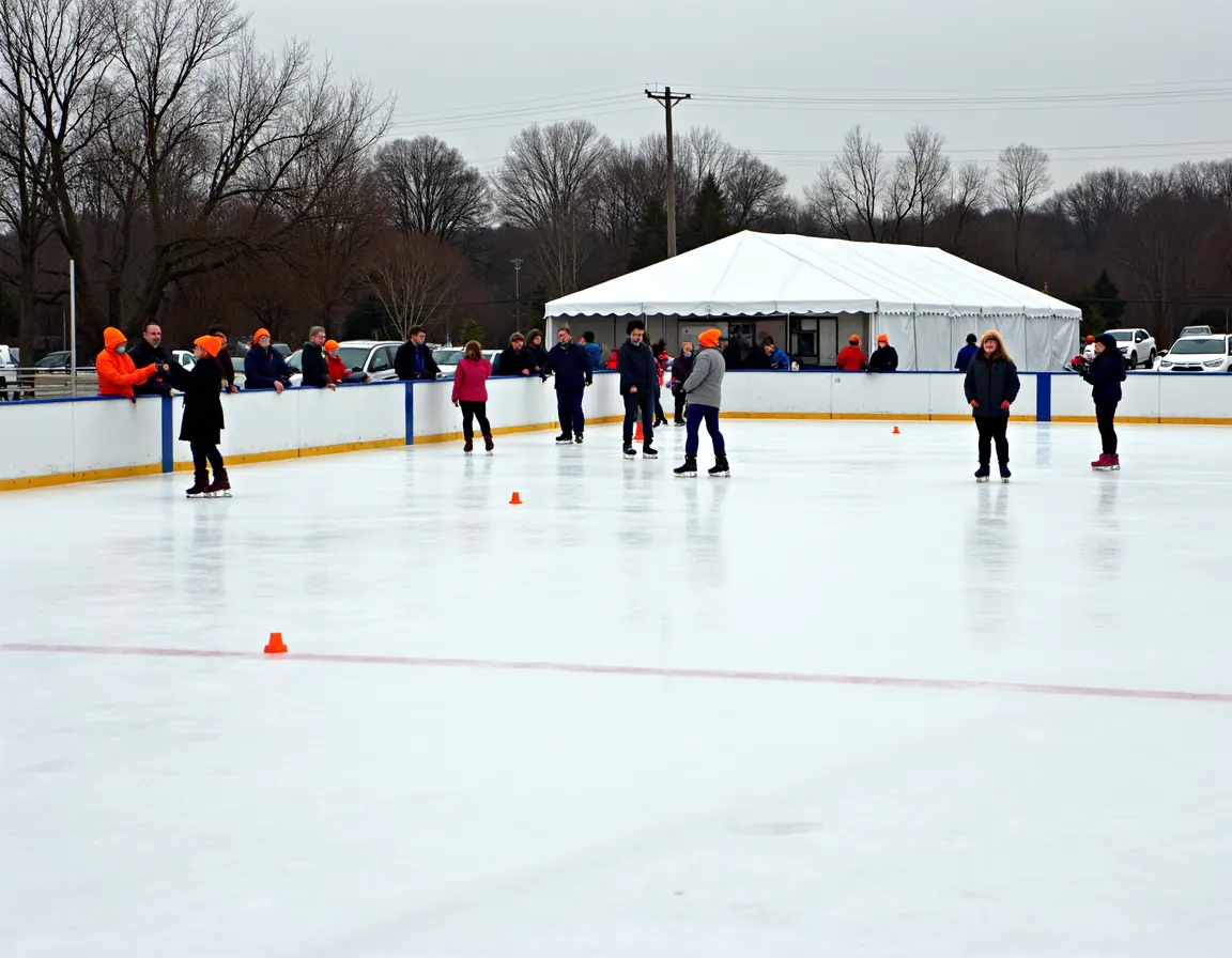 Jégdiszko és esti hangulat a Visegrádi Jégpályán